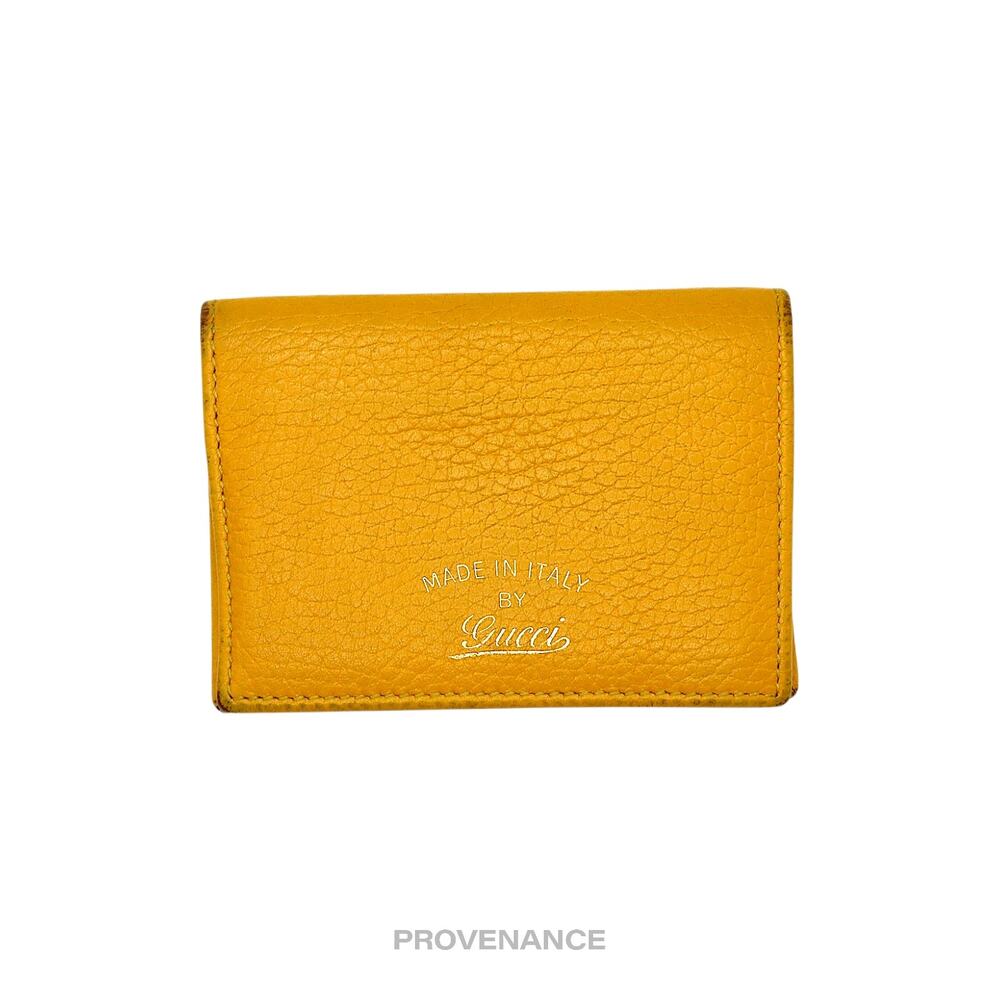 🔴 Gucci MII Pocket Organizer Wallet - Yellow Tumbled Leather